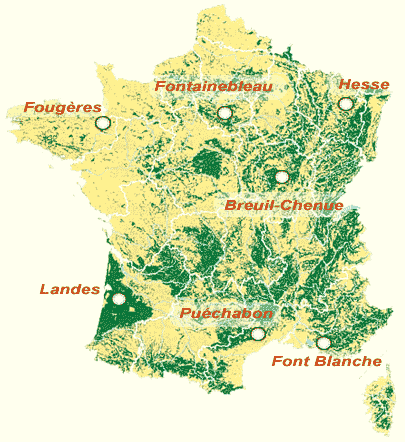 Localisation des sites ateliers en m�tropole