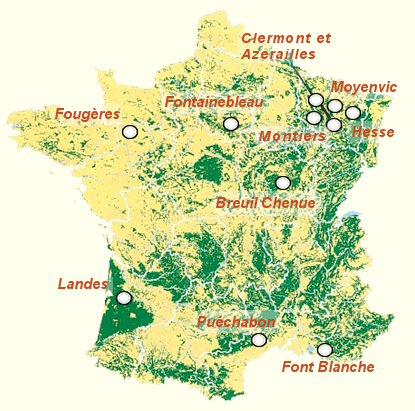 Localisation des sites ateliers en m�tropole