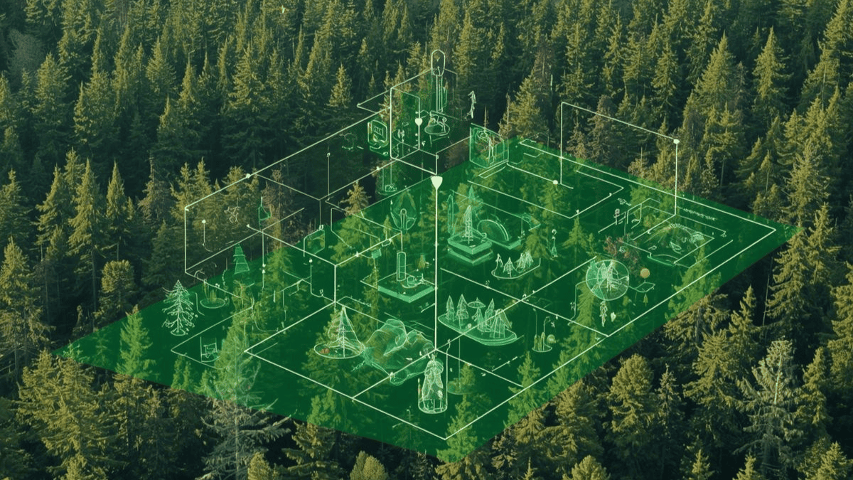 Illustration des approches tridimensionnelles appliquées aux scènes forestières, au cœur des thématiques du colloque TRIDIFOR 2026.